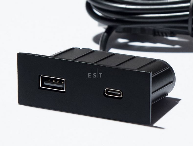 ASA 06029Z00053 Nabíjecí HUB vestavný VERSAPICK, 1xUSB 5V (typ A+C), 70x25mm, obdélníkový, kov, černá matná ASA 06029Z00053 Nabíjecí HUB vestavný VERSAPICK, 1xUSB 5V (typ A+C), 70x25mm, obdélníkový, kov, černá matná